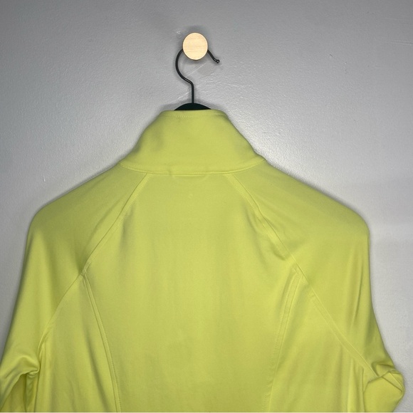 Lou & Grey Long Sleeve Zip Up Women’s Small Neon Yellow Spandex Athletic Sweater - Picture 10 of 15